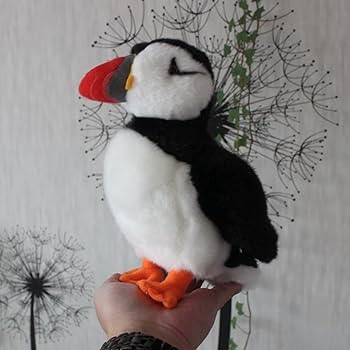 Amazon.co.jp: 実生活 珍しい鳥ツノメドリモデルぬいぐるみ